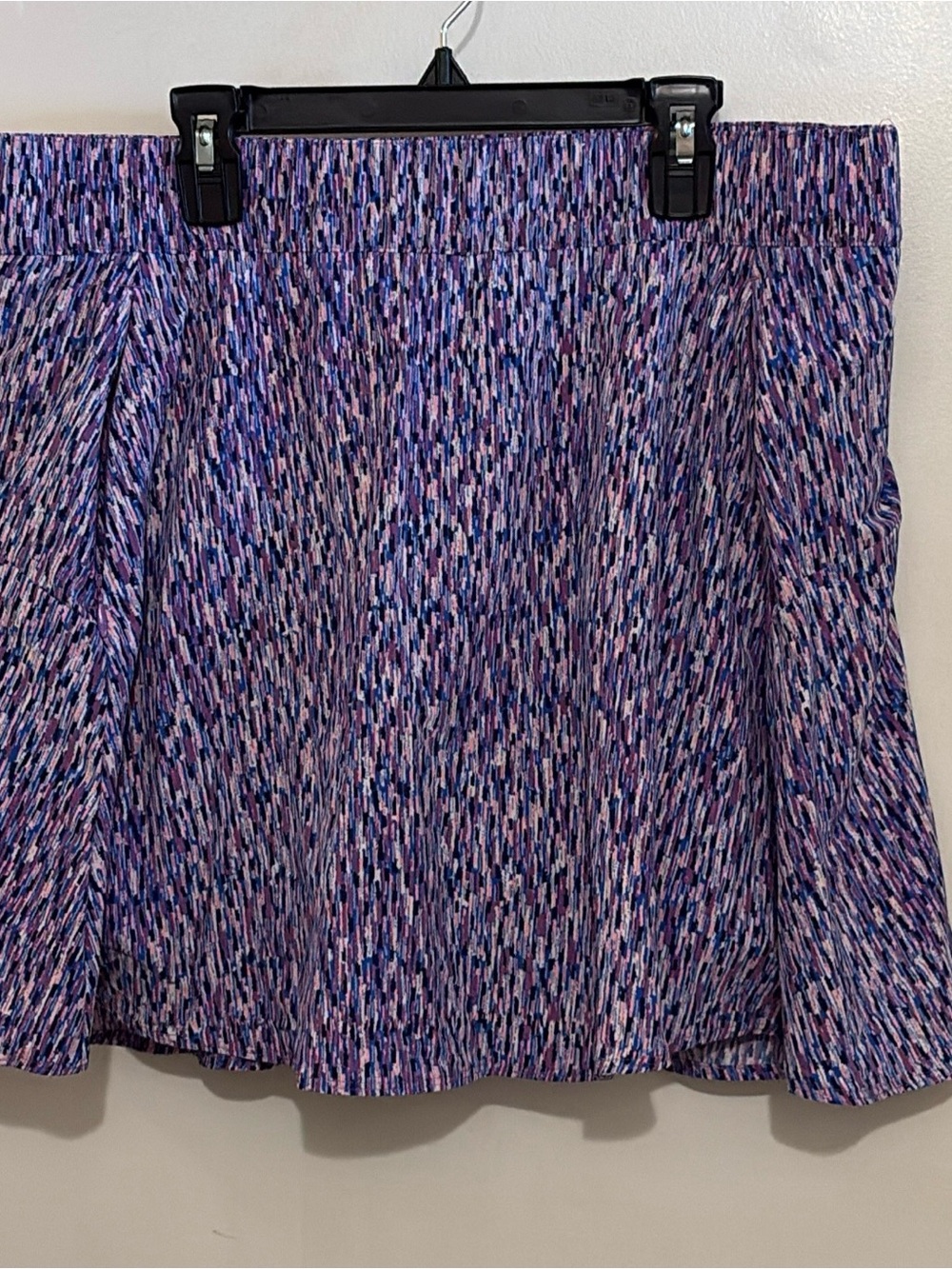 Talbots Purple Multi-Print A-Line Skort large